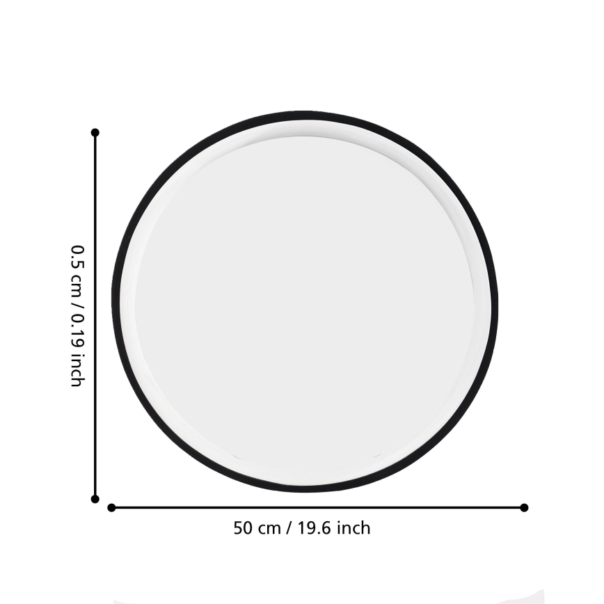 Eglo 425042 - BANI Wall Mirror Ø 31 cm, Black