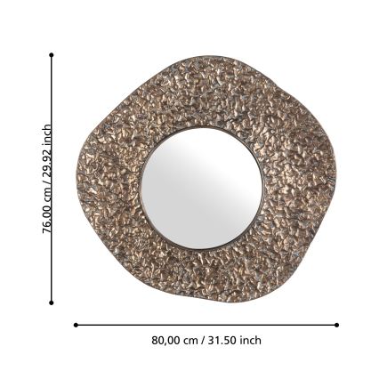Eglo 425073 - TOAMASINA Wall Mirror 76x80 cm, Bronze Finish