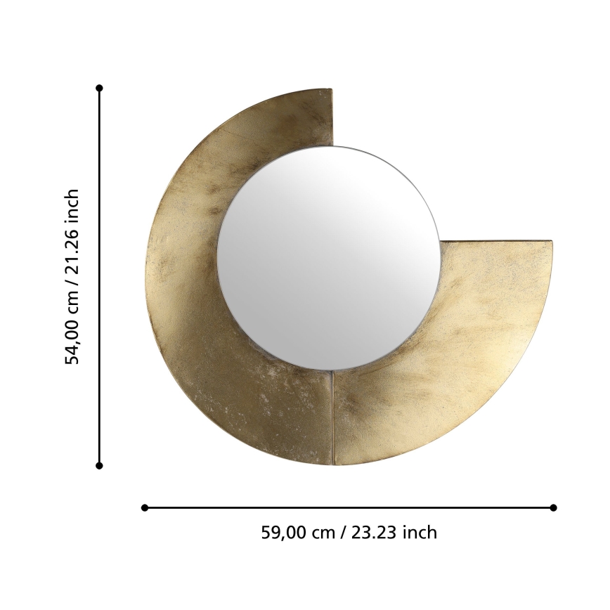 Eglo 425078 - TOAMASINA Wall Mirror 54x59 cm Gold