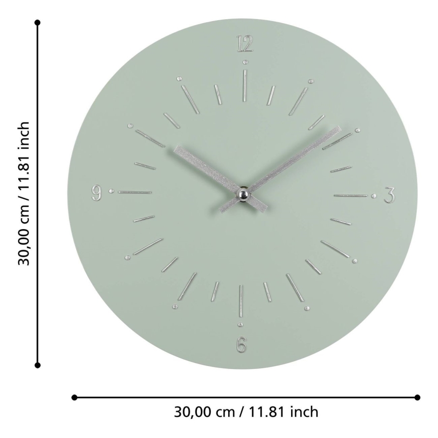 Eglo - Wall clock 1xAA d. 30 cm green
