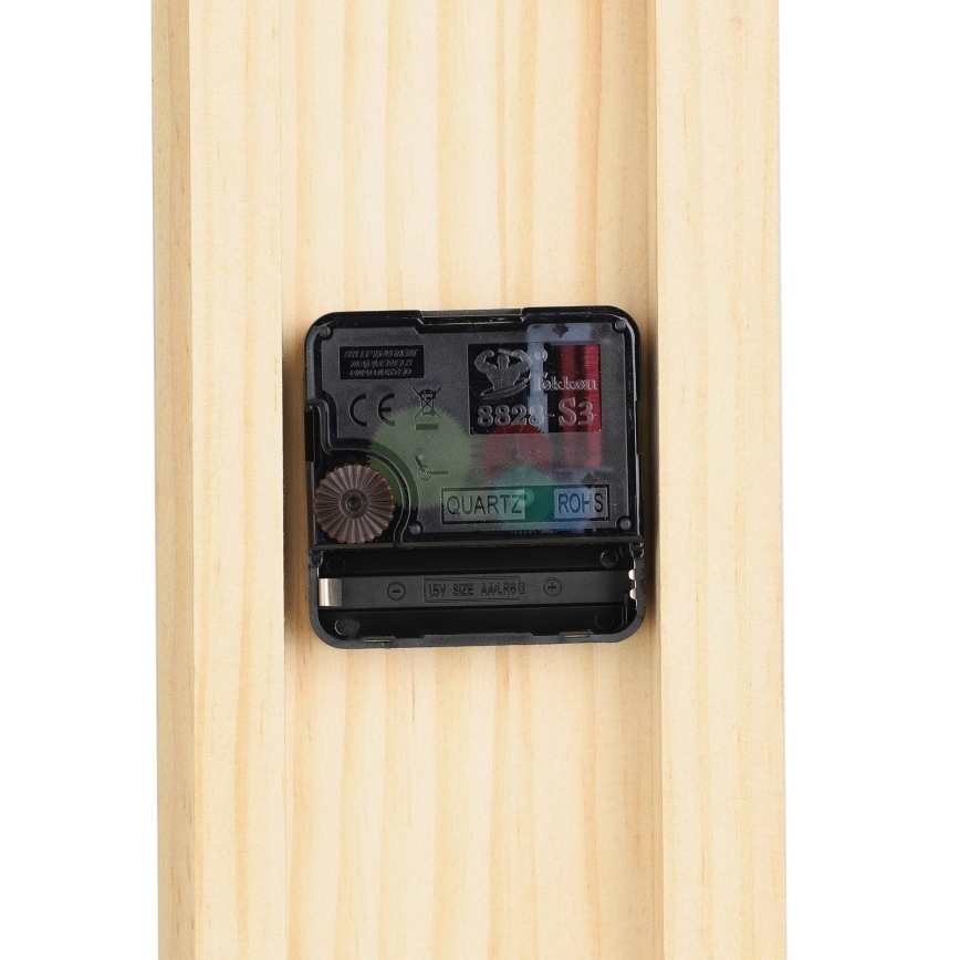 Eglo - Wall clock 1xAA 56x40 cm wood/metal - FSC certified