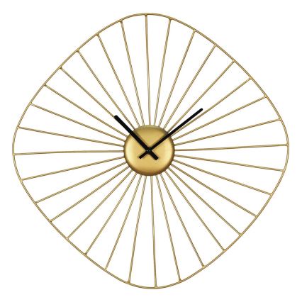 Eglo - Wall clock 1xAA 50x50 cm gold