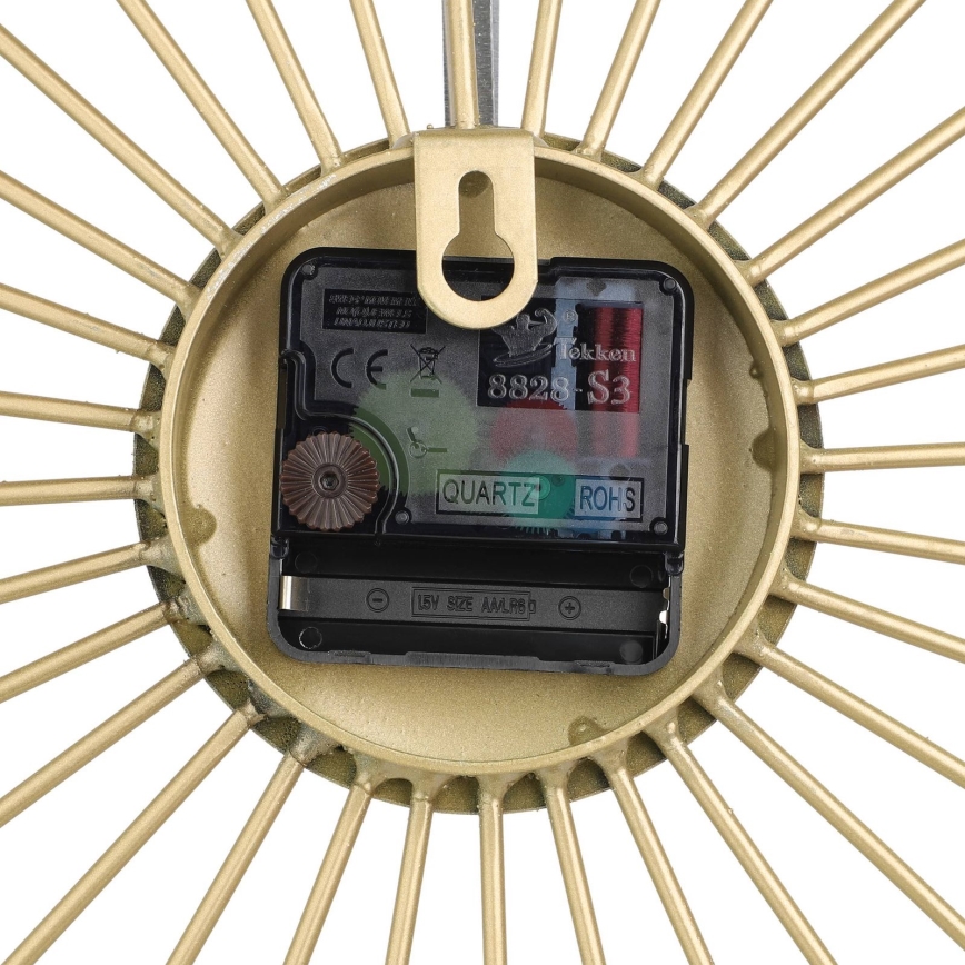 Eglo - Wall clock 1xAA 50x50 cm gold
