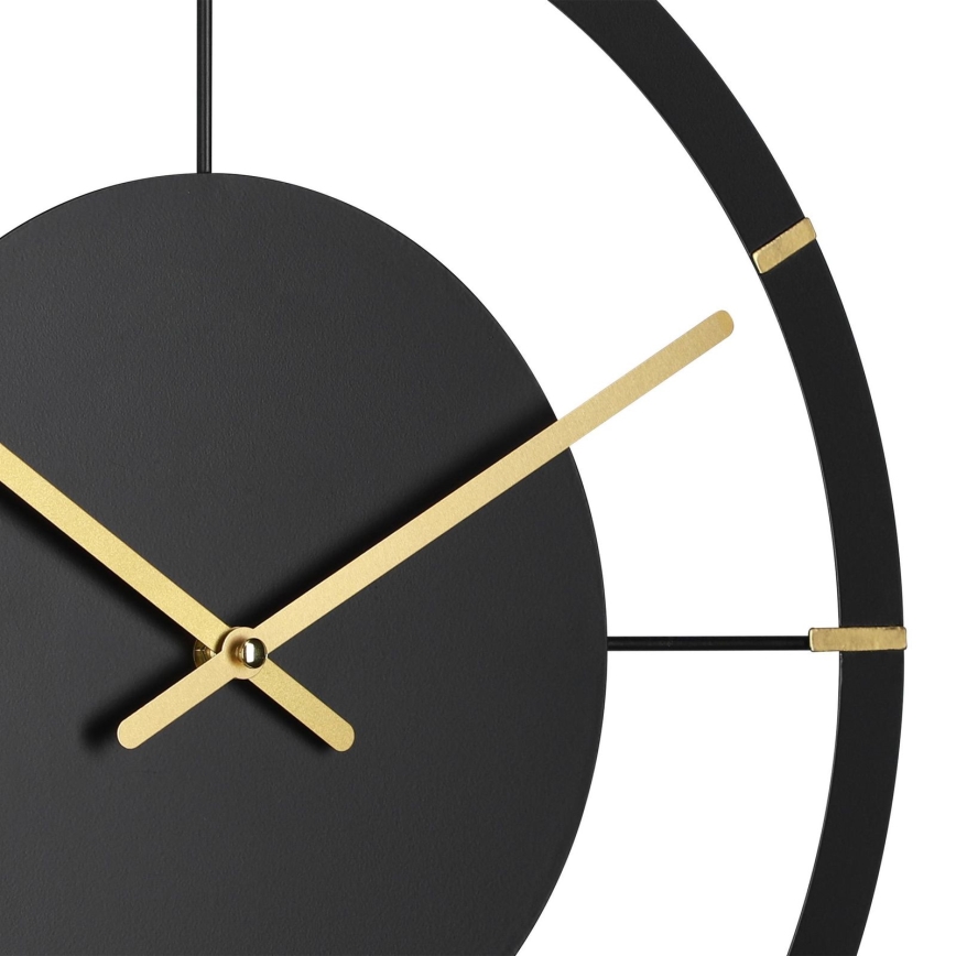 Eglo - Wall clock 1xAA d. 40 cm black/gold