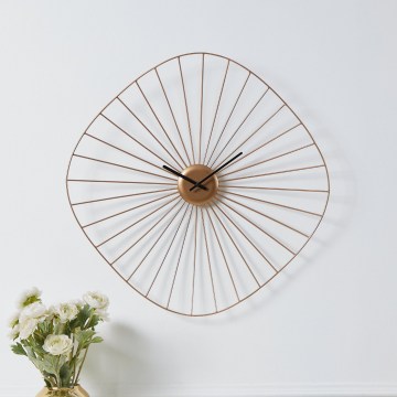 Eglo 425517 - MATSUMOTO Wall Clock 1xAA 60x60 cm Gold