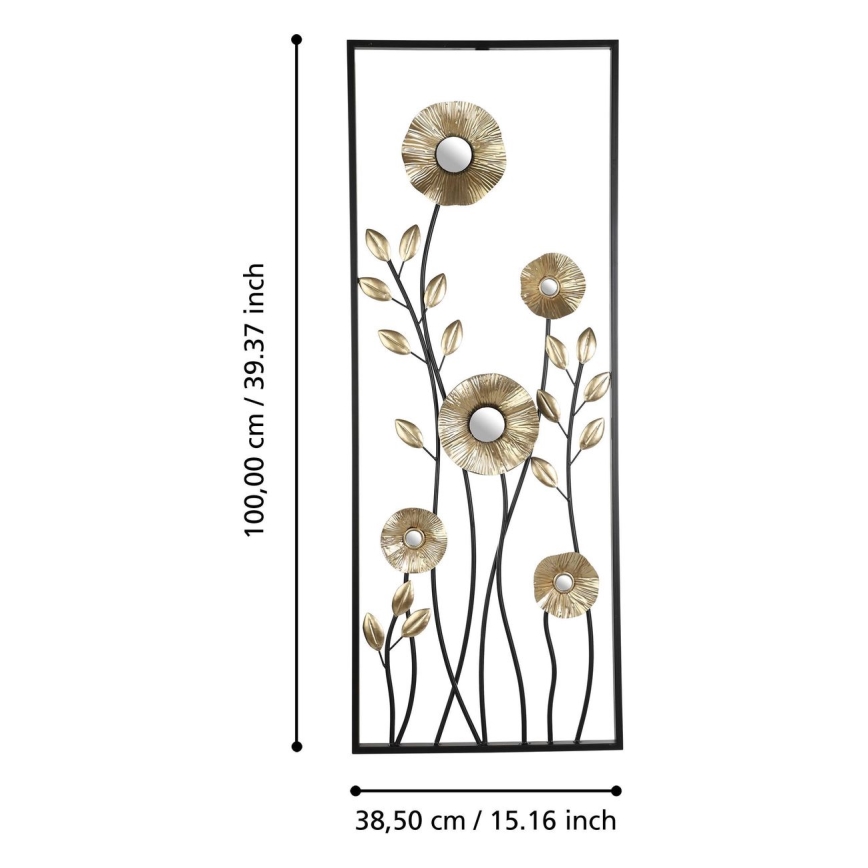 Eglo - Wall decoration 100x38,5 cm black/gold