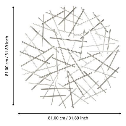 Eglo -  Wall decoration d. 81 cm matte chrome