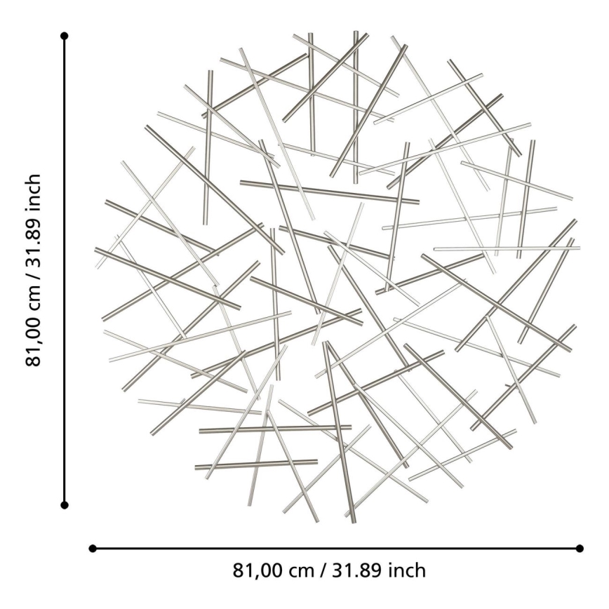Eglo -  Wall decoration d. 81 cm matte chrome