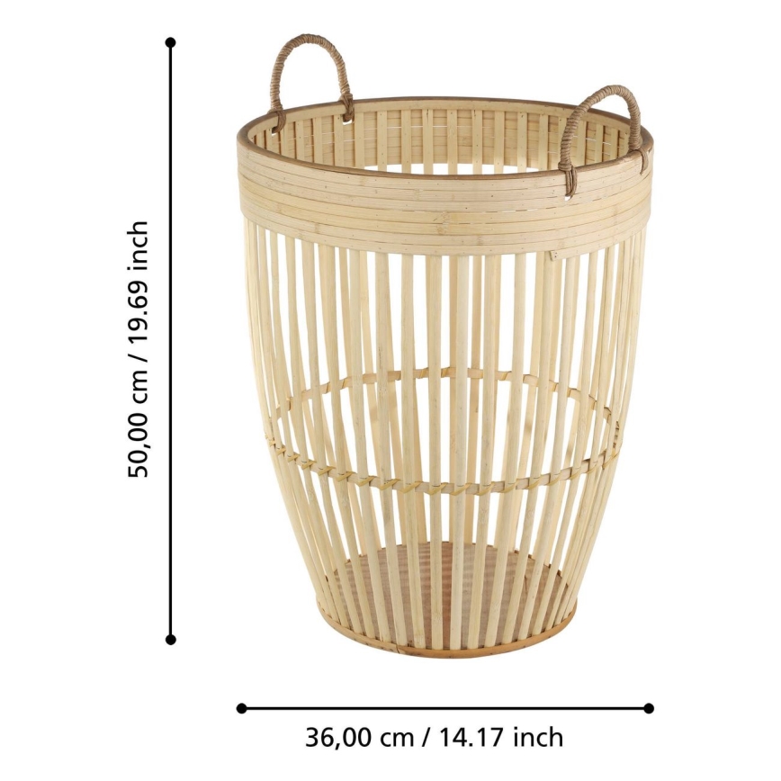 Eglo - Decorative basket 50x36 cm bamboo