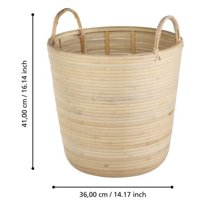 Eglo - Decorative basket 41x36 cm rattan