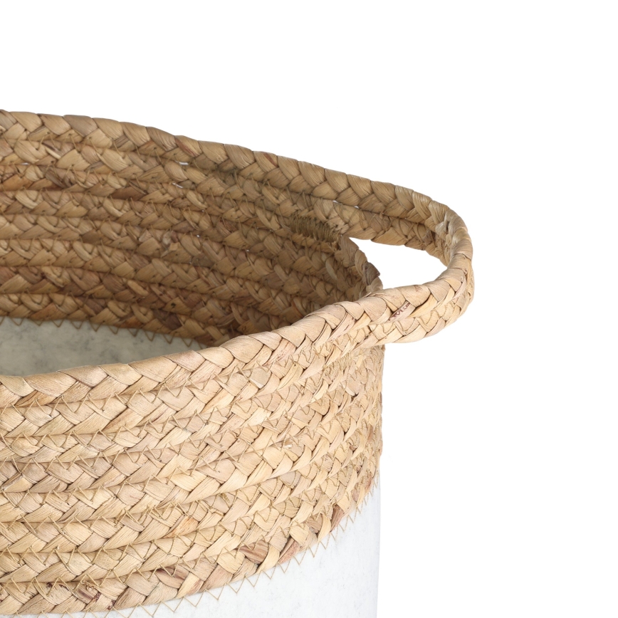Eglo 426584 - Set of 2 NANAE Decorative Baskets 30 x 31 cm, white/beige