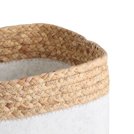 Eglo 426585 - Set of 3 NANAE Decorative Baskets 16 x 27 cm, White/Beige