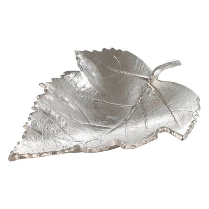 Eglo - Decorative tray 18,5x23,5 cm leaf/silver
