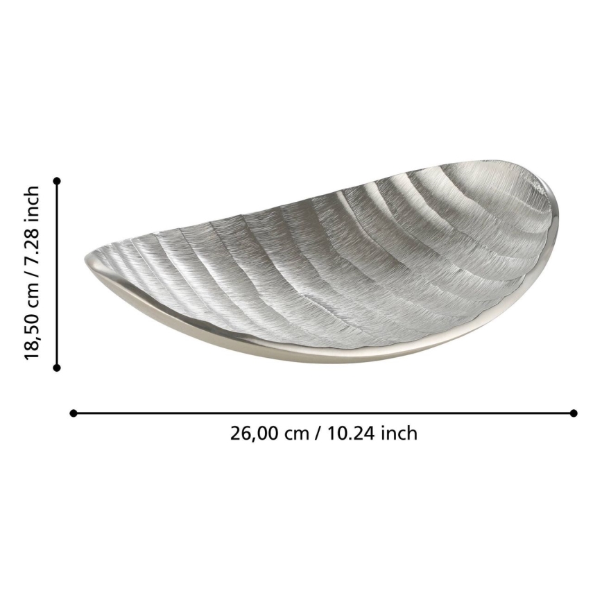 Eglo - Decorative tray 18,5x26 cm silver