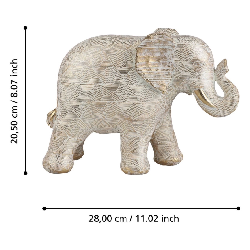 Eglo - Decoration 20,5x28 cm elephant/resin
