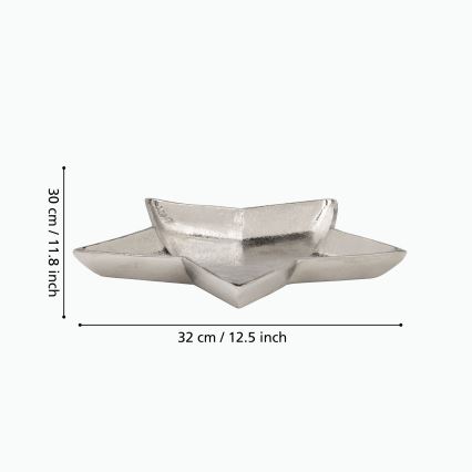 Eglo 427425 - AMBOLOSY Decorative Tray 30x32 cm Silver