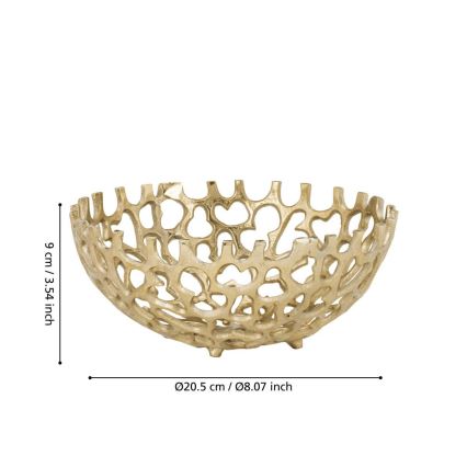Eglo - Decorative tray d. 20,5 cm gold