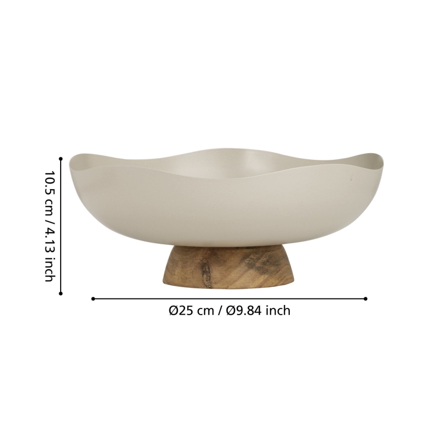 Eglo - Decorative tray d. 25 cm beige