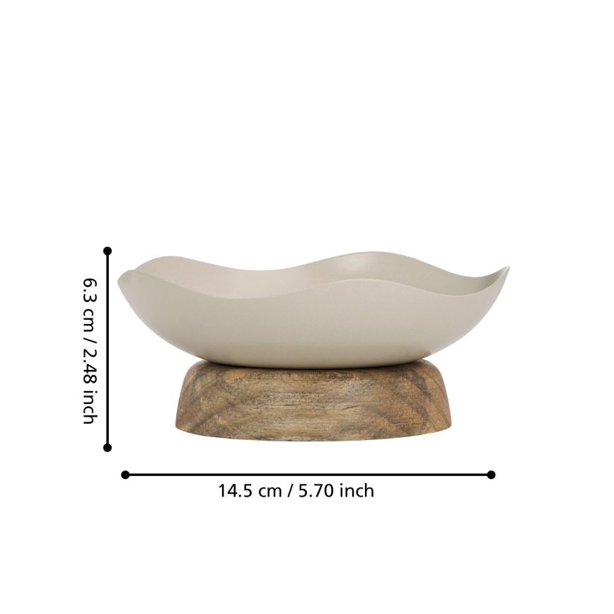 Eglo - Decorative tray d. 14,5 cm beige