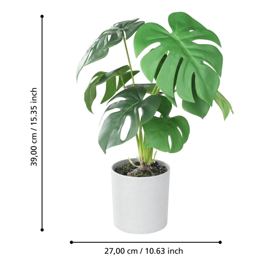 Eglo - Artificial plant in a flowerpot 42x30 cm monstera