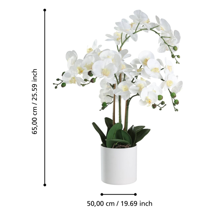 Eglo - Artificial plant in a flowerpot 65x50 cm orchid