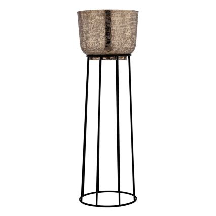 Eglo - SET 3x Metal flowerpot black/gold