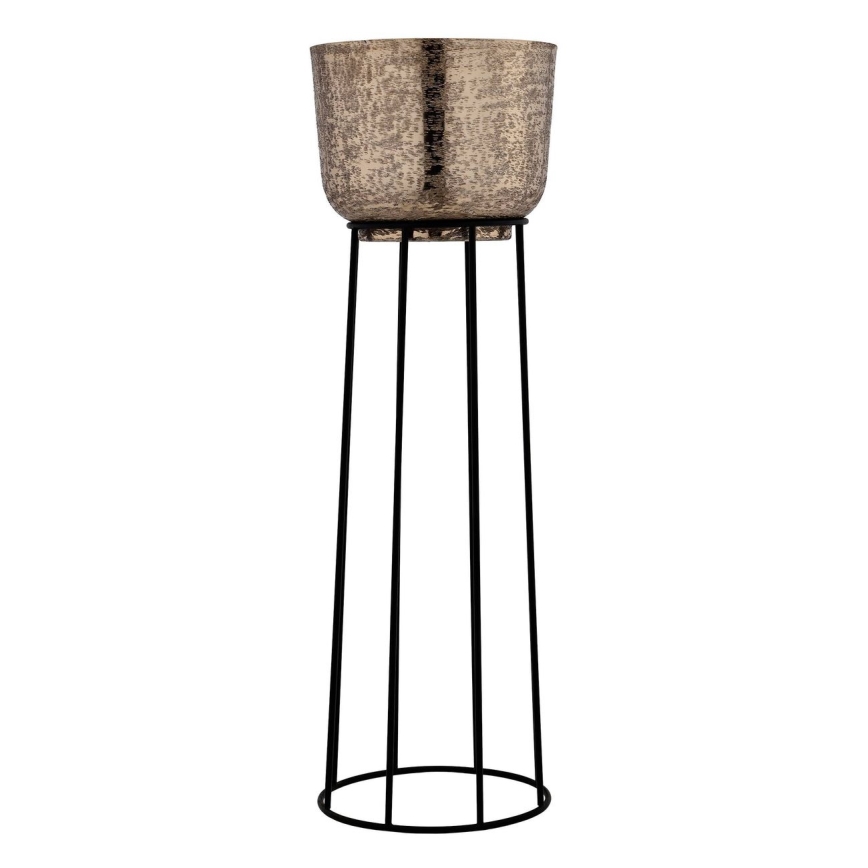 Eglo - SET 3x Metal flowerpot black/gold
