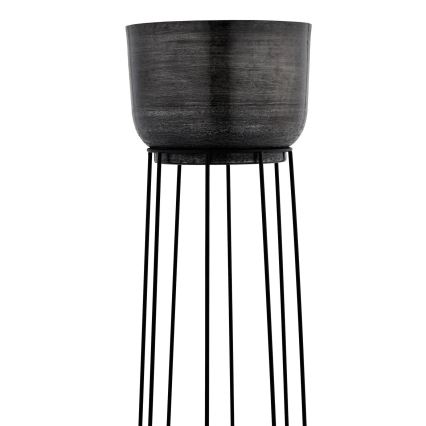 Eglo - SET 3x Metal flowerpot black