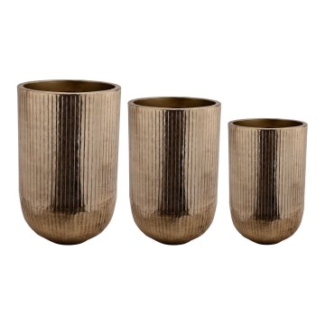 Eglo 428097 - OKAYAMA Set of 3 Metal Vases, 77 x 51 cm, Bronze