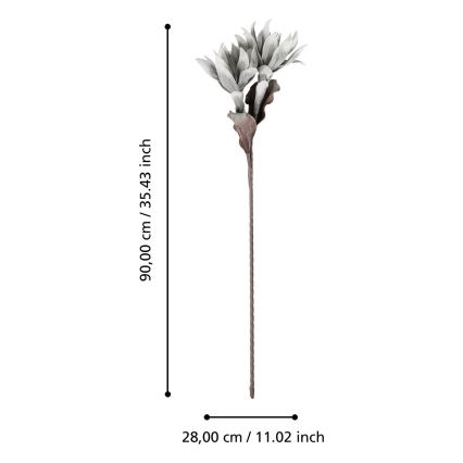 Eglo - Artificial flower 90 cm grey