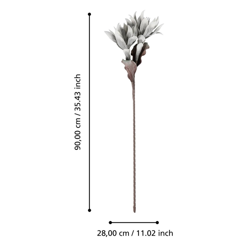 Eglo - Artificial flower 90 cm grey