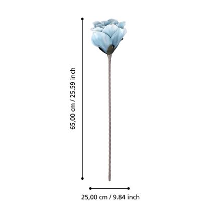 Eglo - Artificial flower 65 cm blue