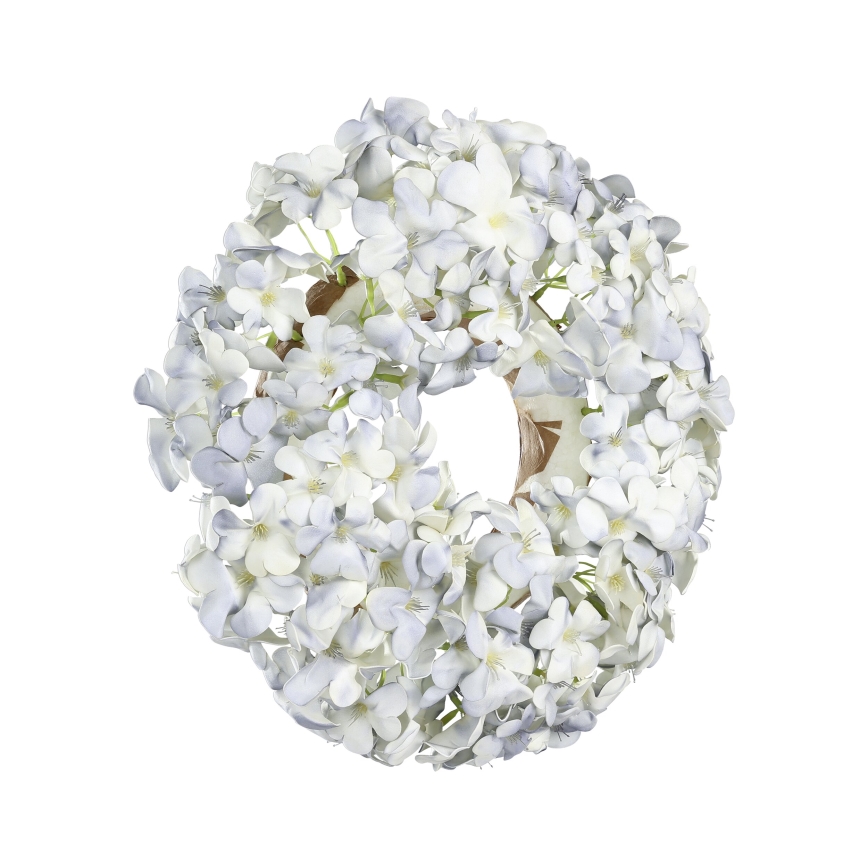 Eglo - Artificial flower wreath d. 35 cm blue