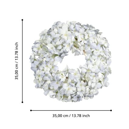Eglo - Artificial flower wreath d. 35 cm blue