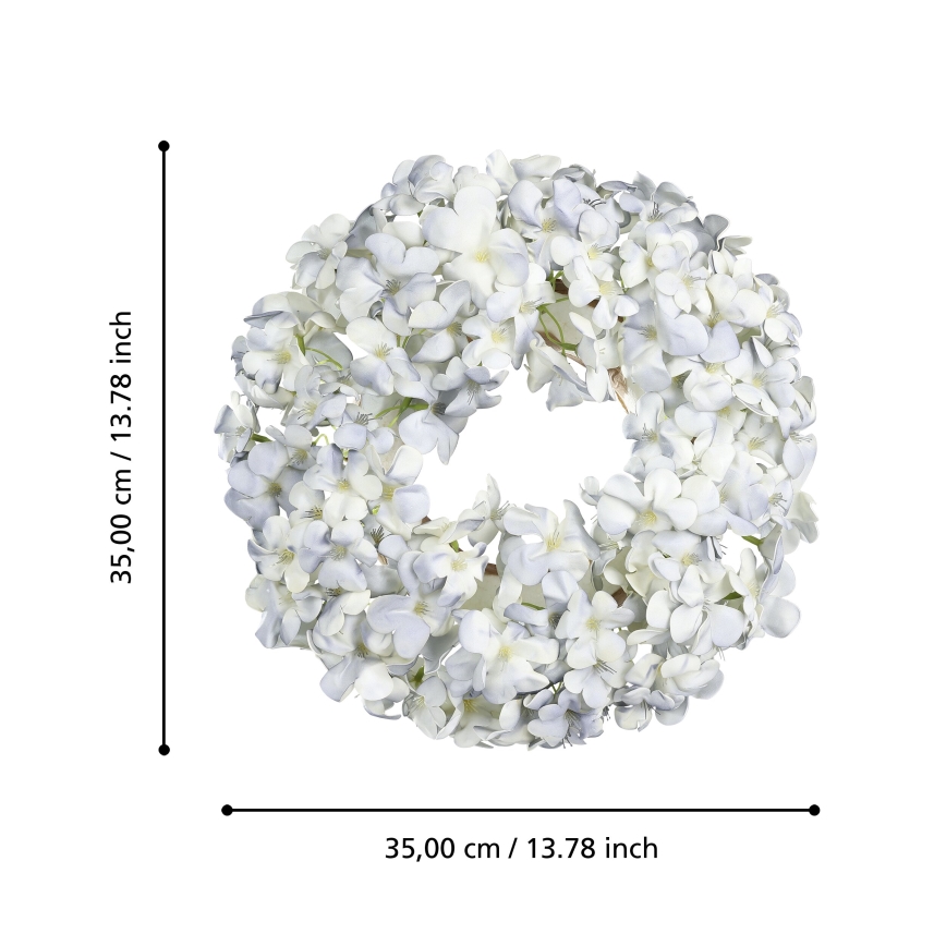 Eglo - Artificial flower wreath d. 35 cm blue
