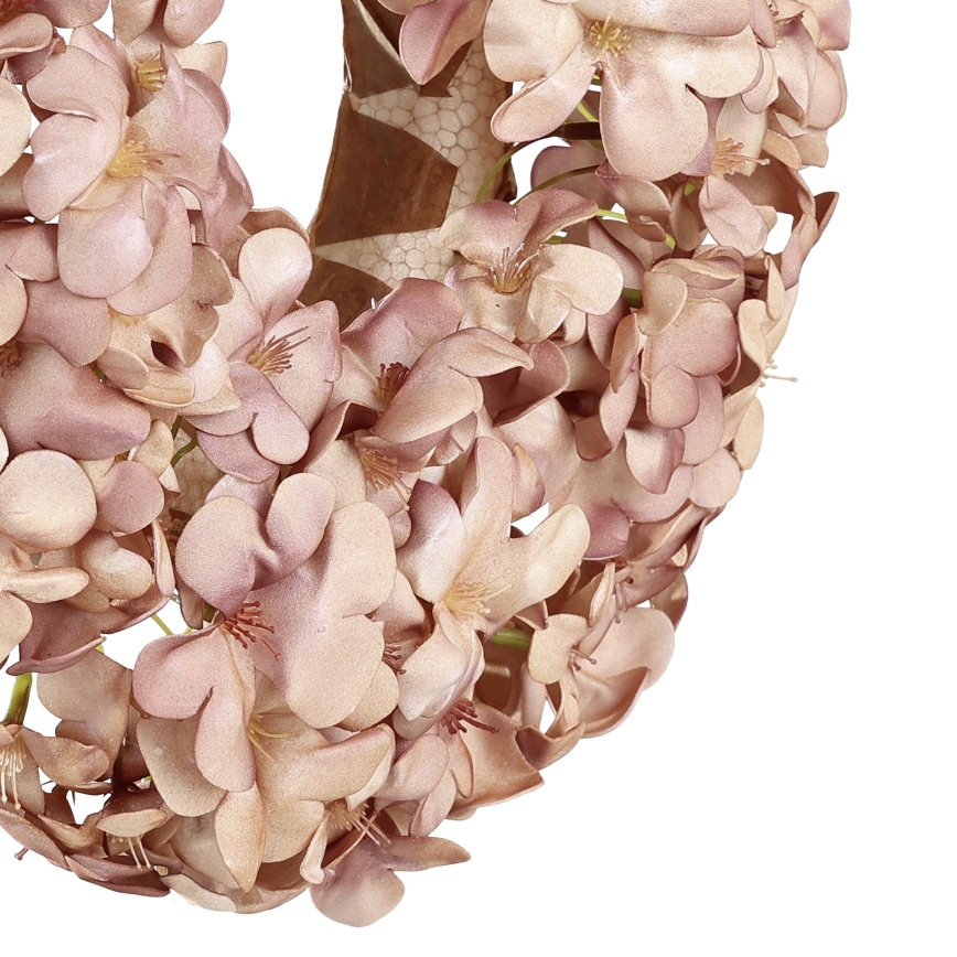 Eglo - Artificial flower wreath d. 35 cm pink