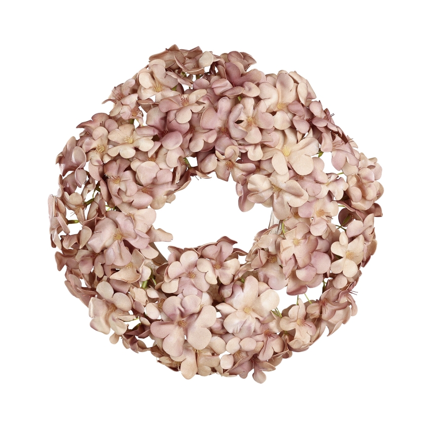 Eglo - Artificial flower wreath d. 35 cm pink