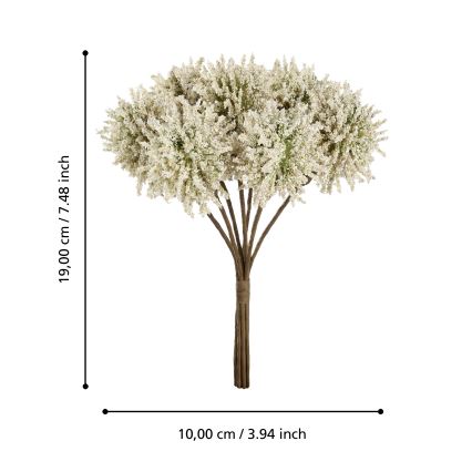 Eglo - Artificial flower 19 cm yellow