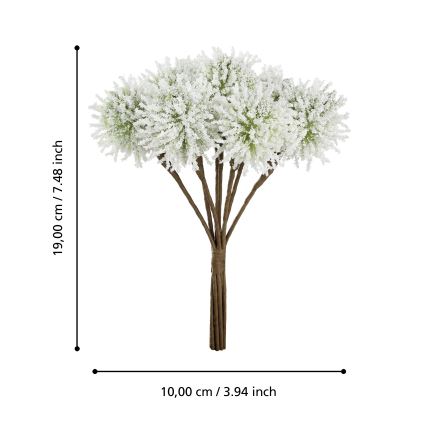 Eglo - Artificial flower 19 cm white