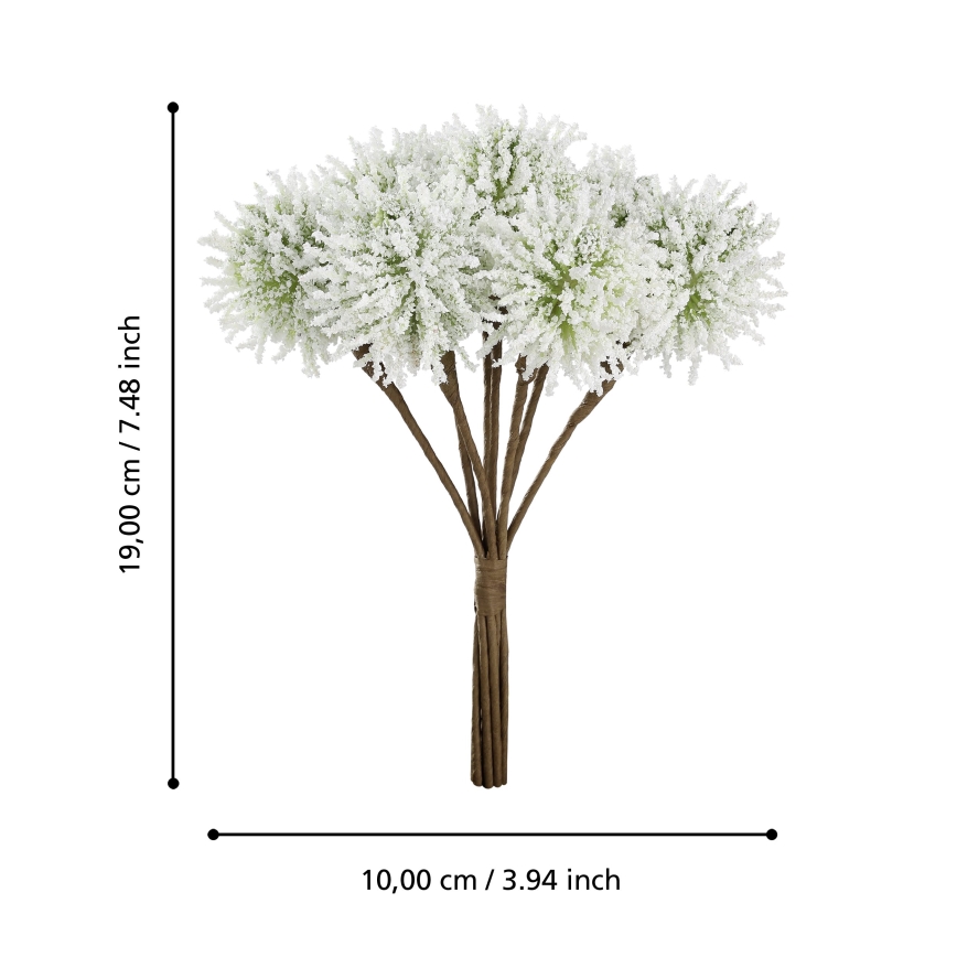 Eglo - Artificial flower 19 cm white