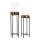 Eglo 428257 - Set of 2 IBUSUKI Candle Holders, Gold/Black