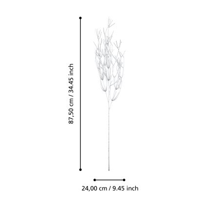 Eglo - Artificial flower 87,5 cm silver