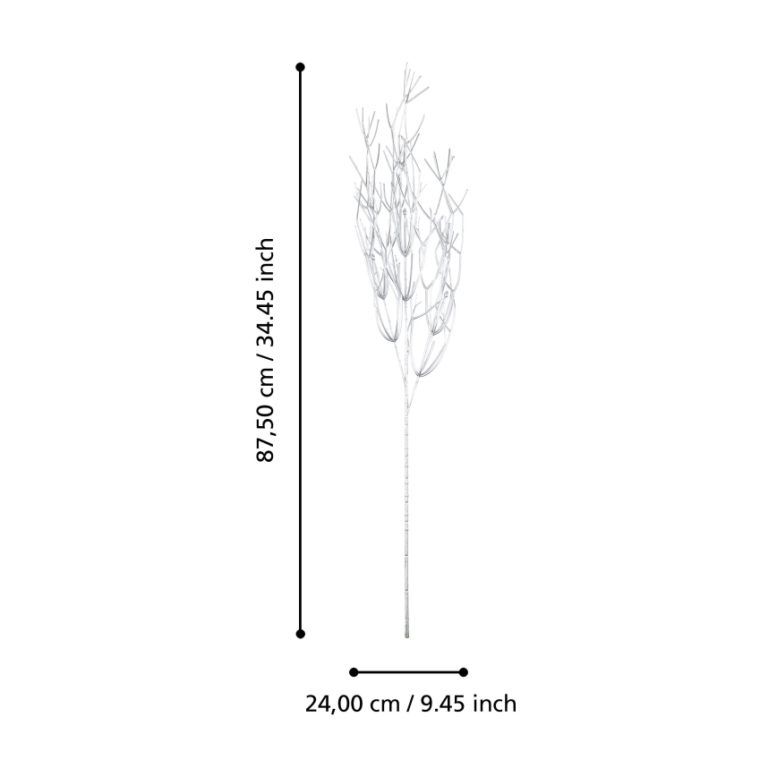 Eglo - Artificial flower 87,5 cm silver