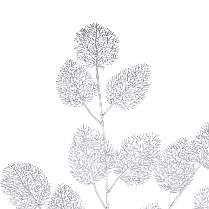 Eglo - Artificial flower 87,5 cm silver