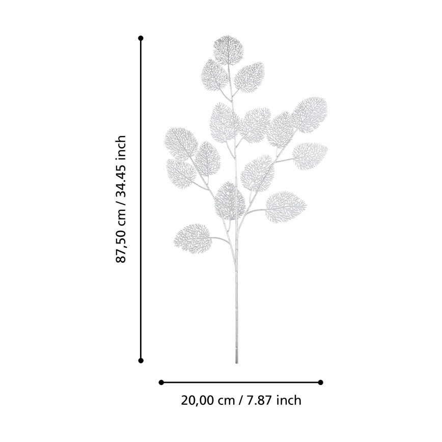 Eglo - Artificial flower 87,5 cm silver