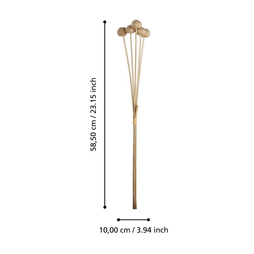 Eglo - Artificial flower 58,5 cm gold