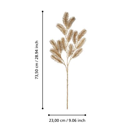 Eglo - Artificial Christmas branch 73,5 cm gold