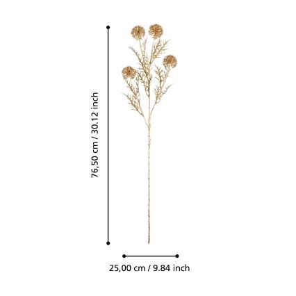 Eglo - Artificial flower 76,5 cm gold