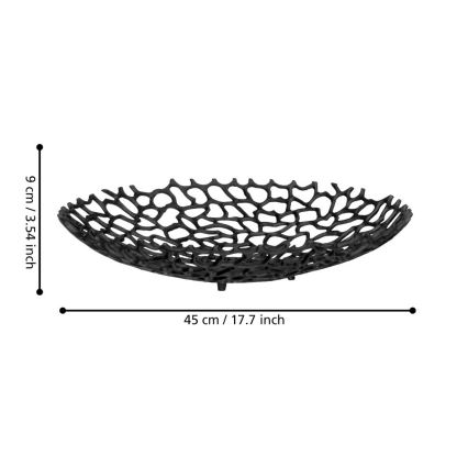 Eglo 429737 - KIMITSU Decorative Bowl, Ø 45 cm, Black
