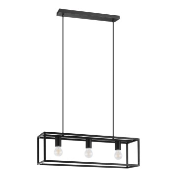 Eglo 43032 - Chandelier on a string ELDRICK 3xE27/40W/230V black